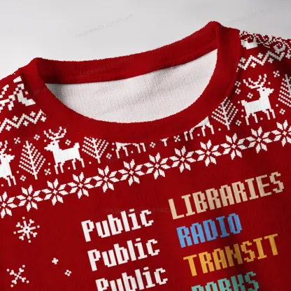Pagewings Public Libraries Unisex Ugly Knit Sweatshirt