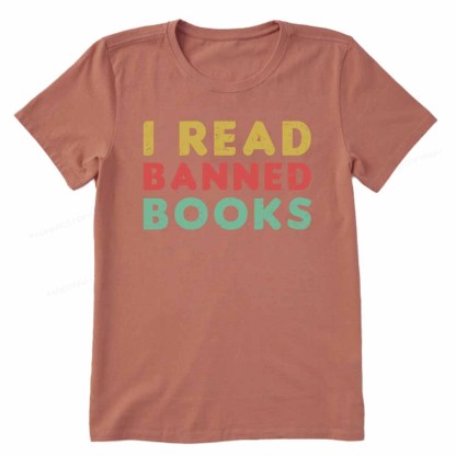 Pagewings Vintage I Read Banned Books Geek Readers T-Shirt Unisex Classic T-shirt