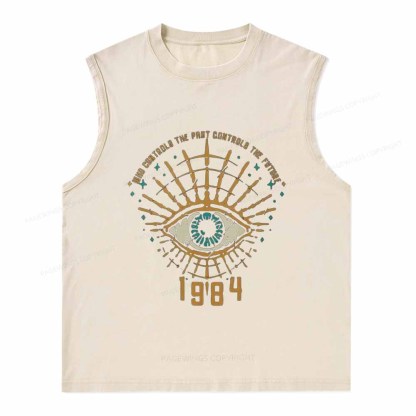 Pagewings George Orwell 1984 Unisex Washed Tank Top