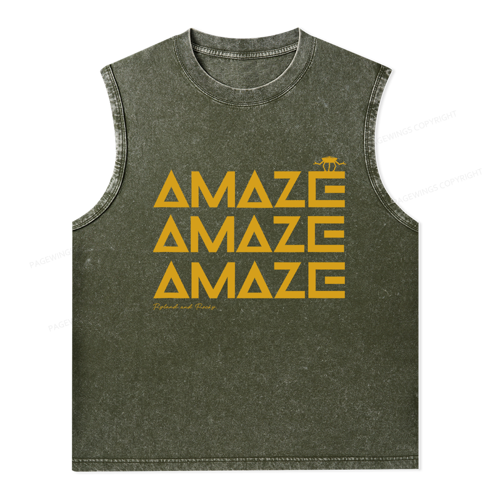 Pagewings Amaze Unisex Washed Tank Top