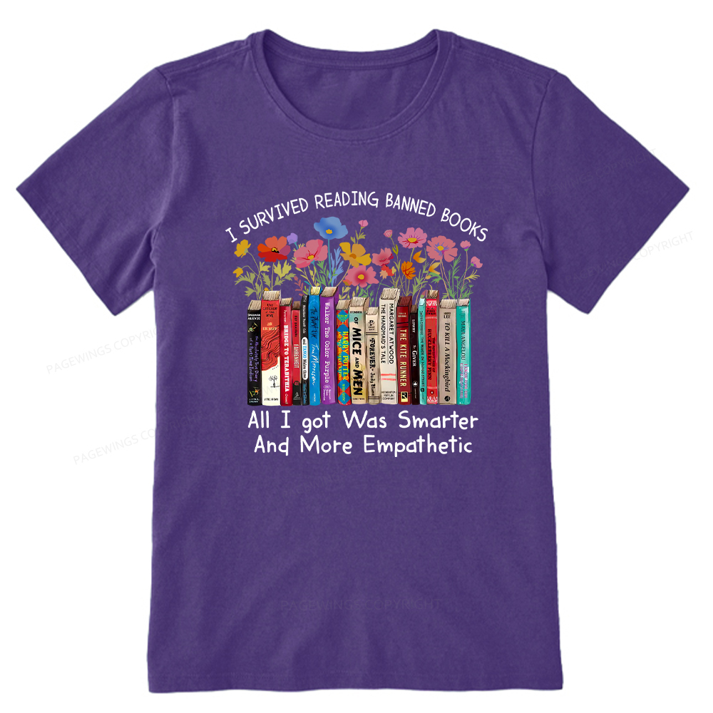 Pagewings Survived Banned Books Got Smarter Unisex Classic T-shirt