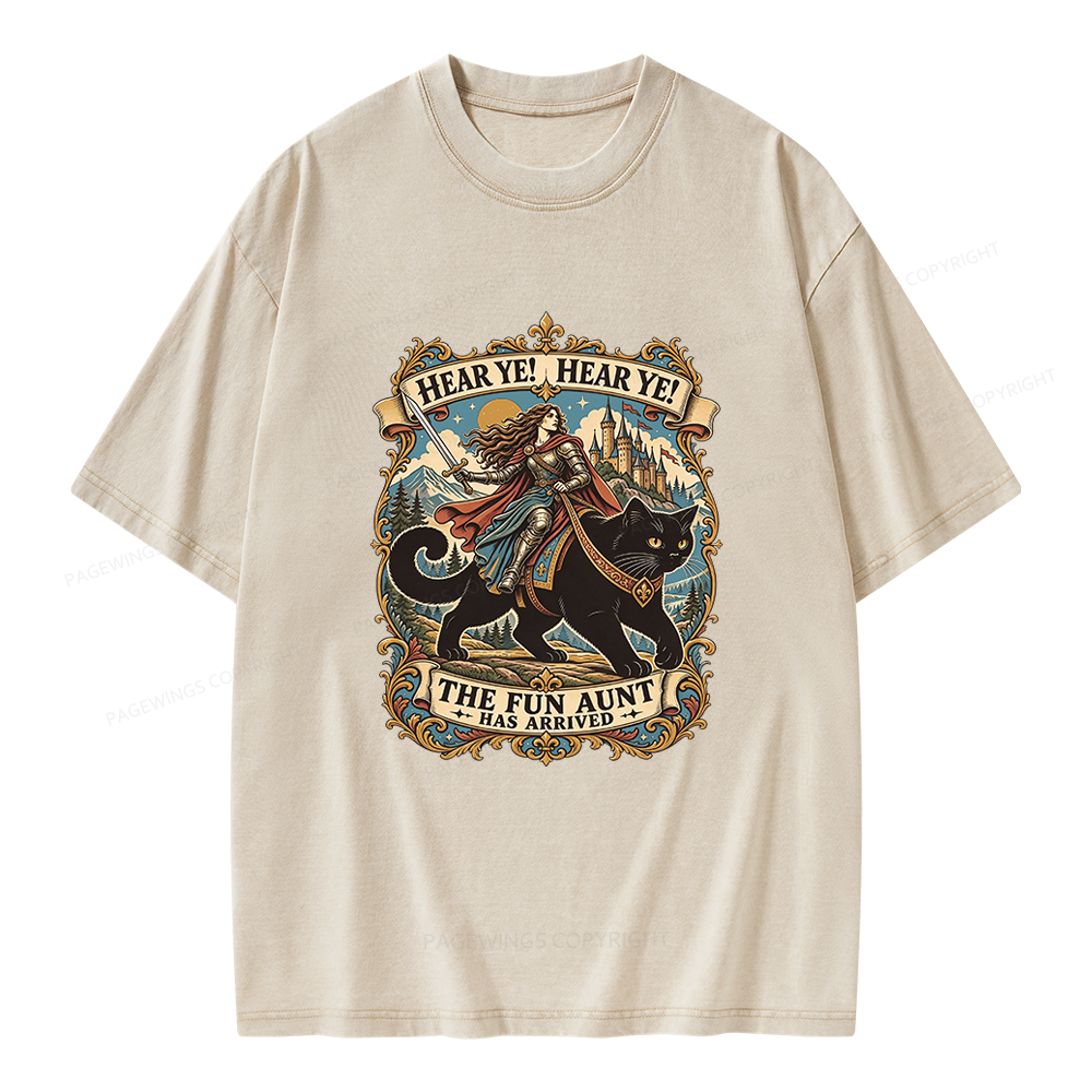 Pagewings Knight Riding Unisex Washed T-shirt