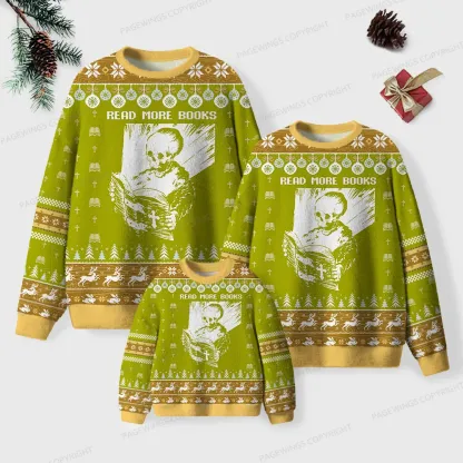 Pagewings Read More Books Unisex Ugly Knit Sweatshirt