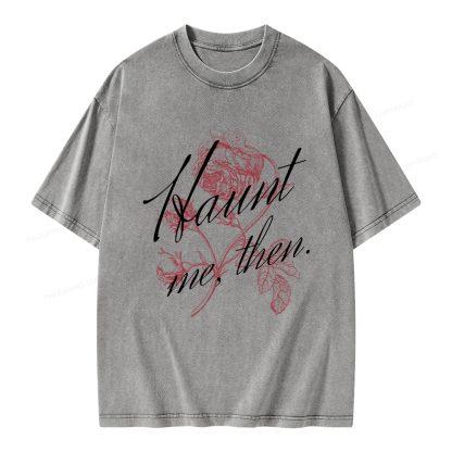 Pagewings Haunt Me Unisex Washed T-shirt