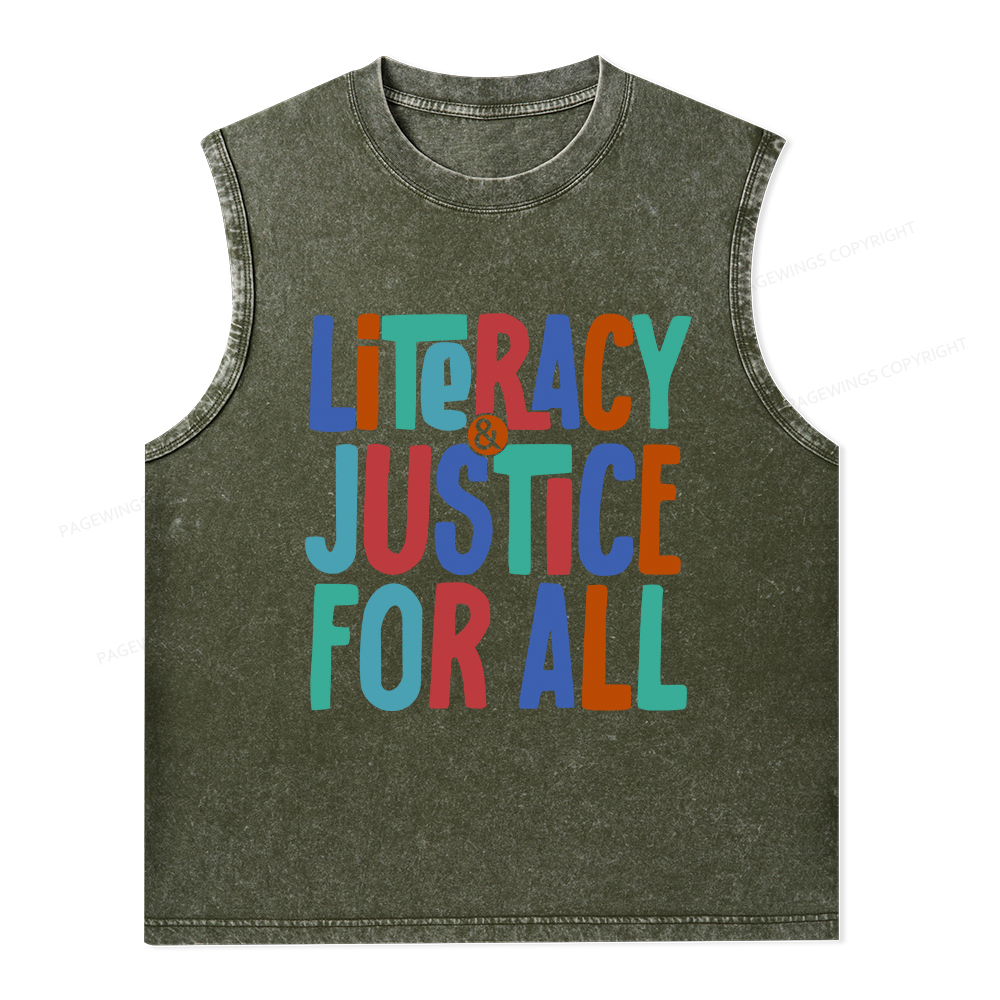 Pagewings Reading Book Club Shirt Unisex Washed Tank Top