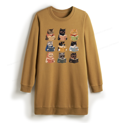 Pagewings Fashion Book Lover Sweatshirt Dress