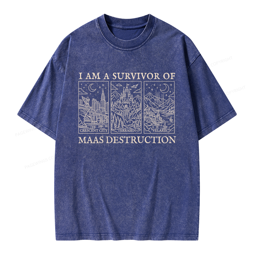 Pagewings Fantasy Bookish Unisex Washed T-shirt