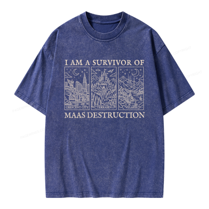 Pagewings Fantasy Bookish Unisex Washed T-shirt