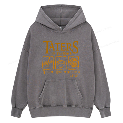 Pagewings Taters PoTaToes Unisex Washed Hoodie