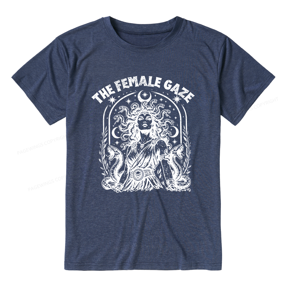 Pagewings Vintage Medusa Feminist Unisex Heather T-Shirt