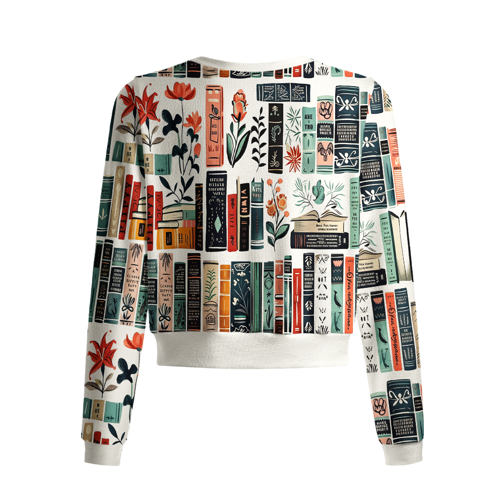 Pagewings Bookish Vibe Crew Neck Cardigan Sweaters