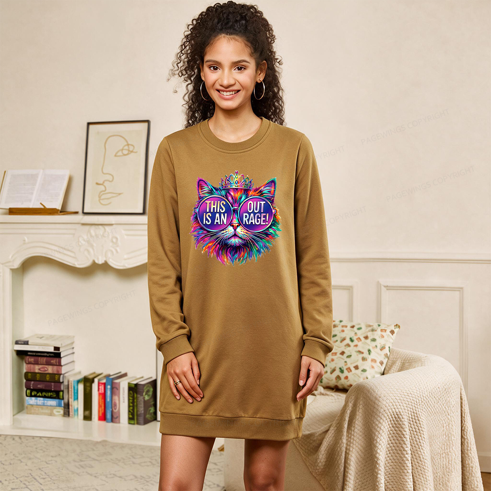 Pagewings Sci Fi Book Lover Sweatshirt Dress