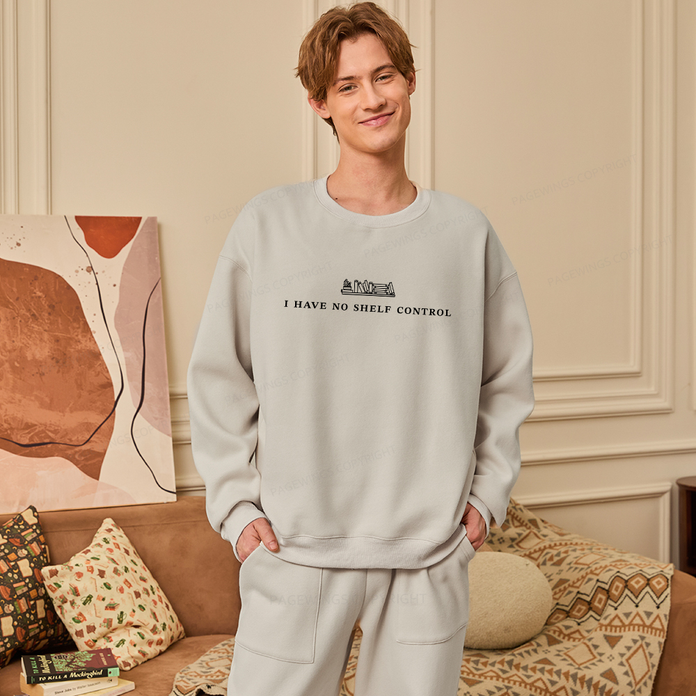 Pagewings I Have No Shelf Control Unisex Fleece Sweatshirt Set 
