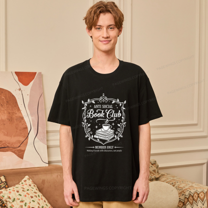 Pagewings Anti Social Book Club Unisex Classic T-shirt