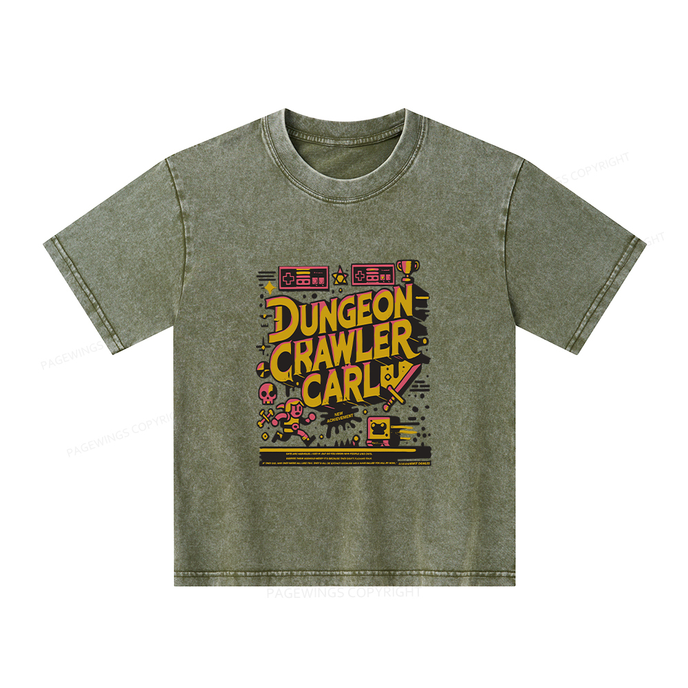 Pagewings Book New Achievement Unisex Kids Washed T-shirt