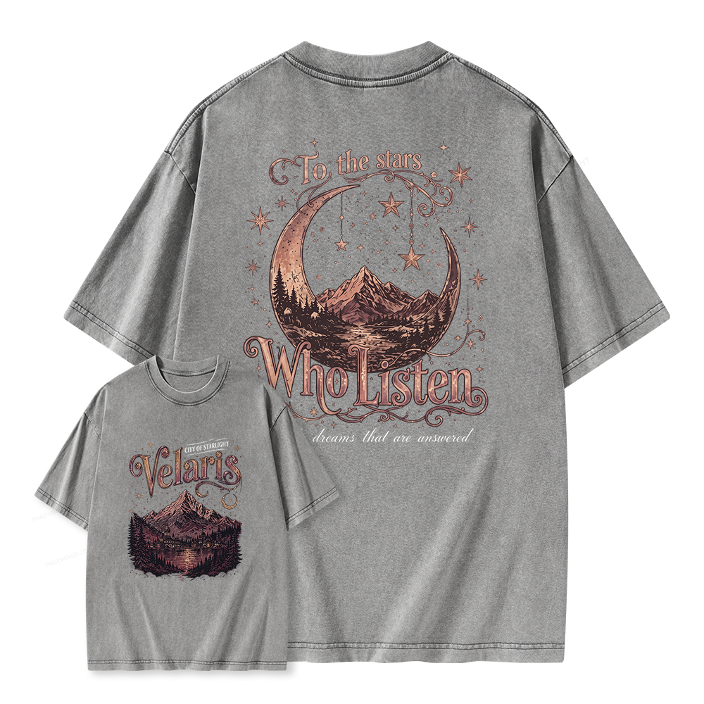 Pagewings Fantasy Bookish Unisex Washed T-shirt