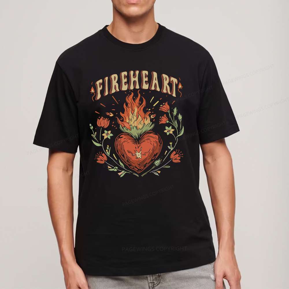 Pagewings Vintage Fire-heart Shirt Unisex Classic T-shirt