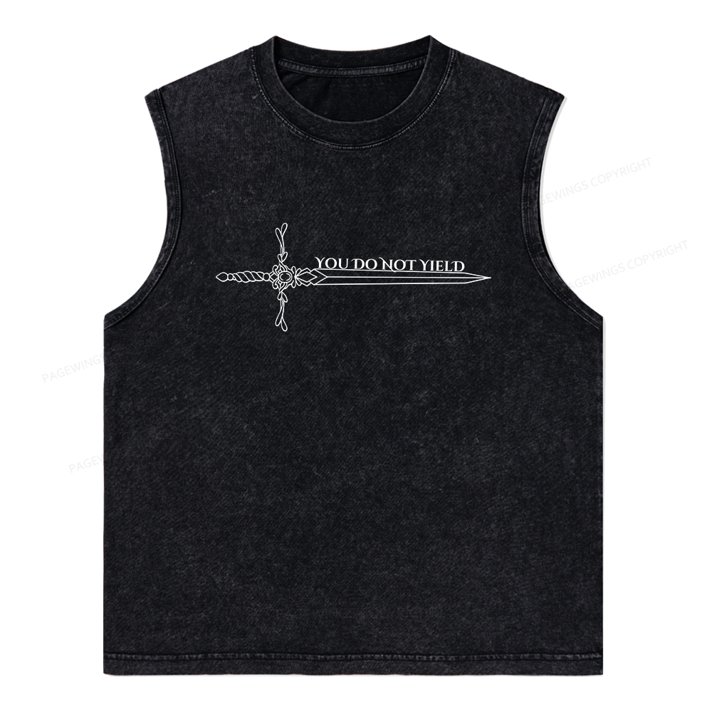 Pagewings You Do Not Yield Unisex Washed Tank Top