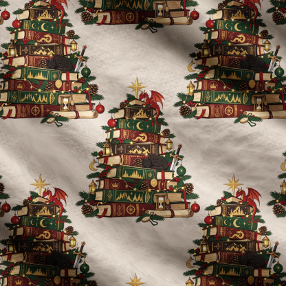 Pagewings Christmas Book Dragon Women's Cardigan Sweater
