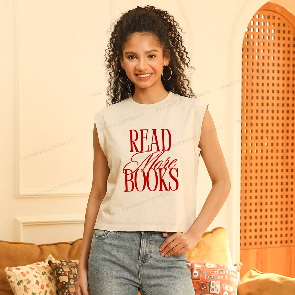 Pagewing Read More Books Women's Washed Tank Top