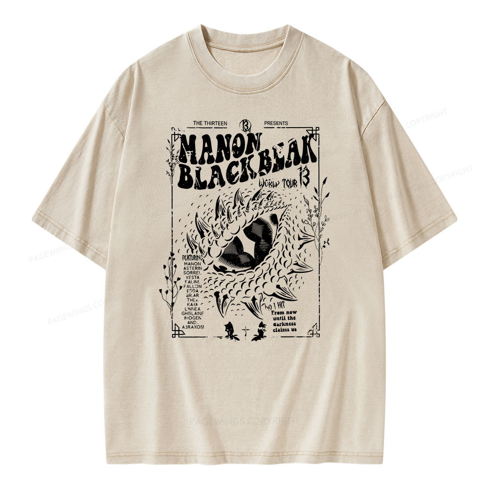 Pagewing ACOTAR Crescent City Rhysand Unisex Washed T-shirt