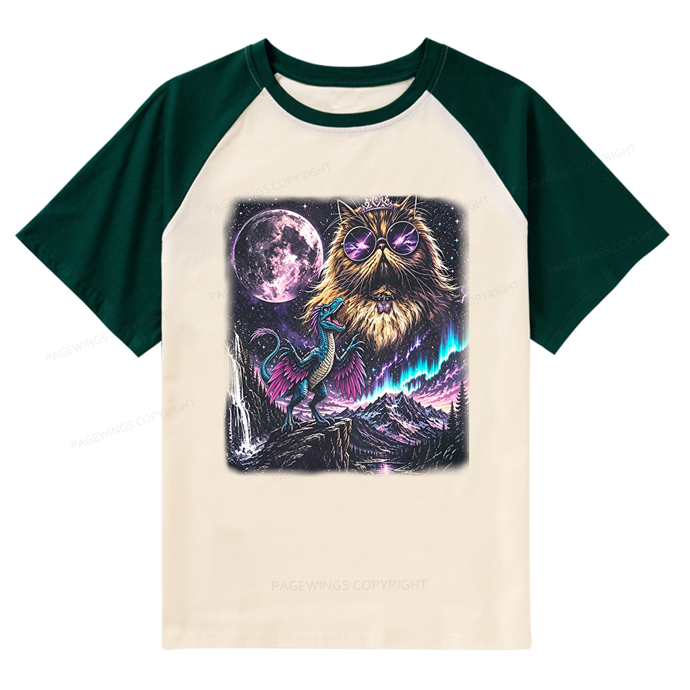 Pagewings Sci Fi Books Lover Raglan T-shirt