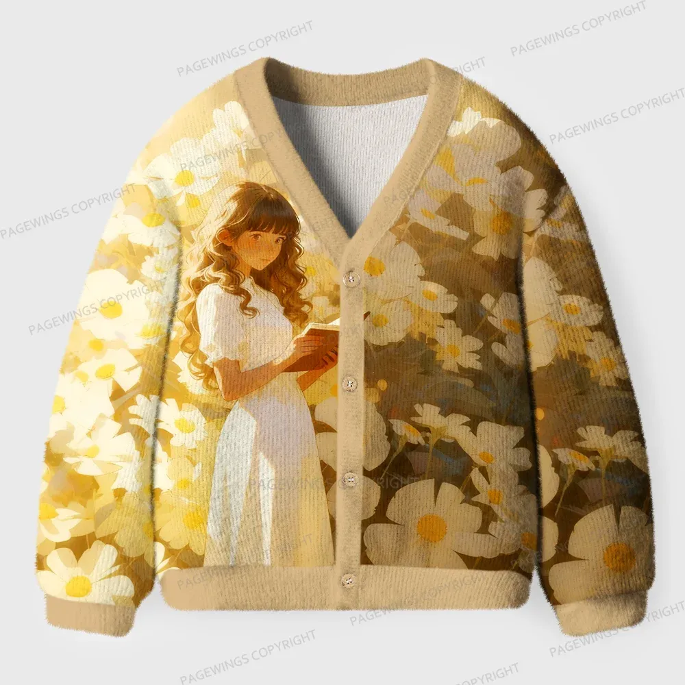 Pagewings The Life of a Book Girl Unisex Ugly Cardigan Sweaters