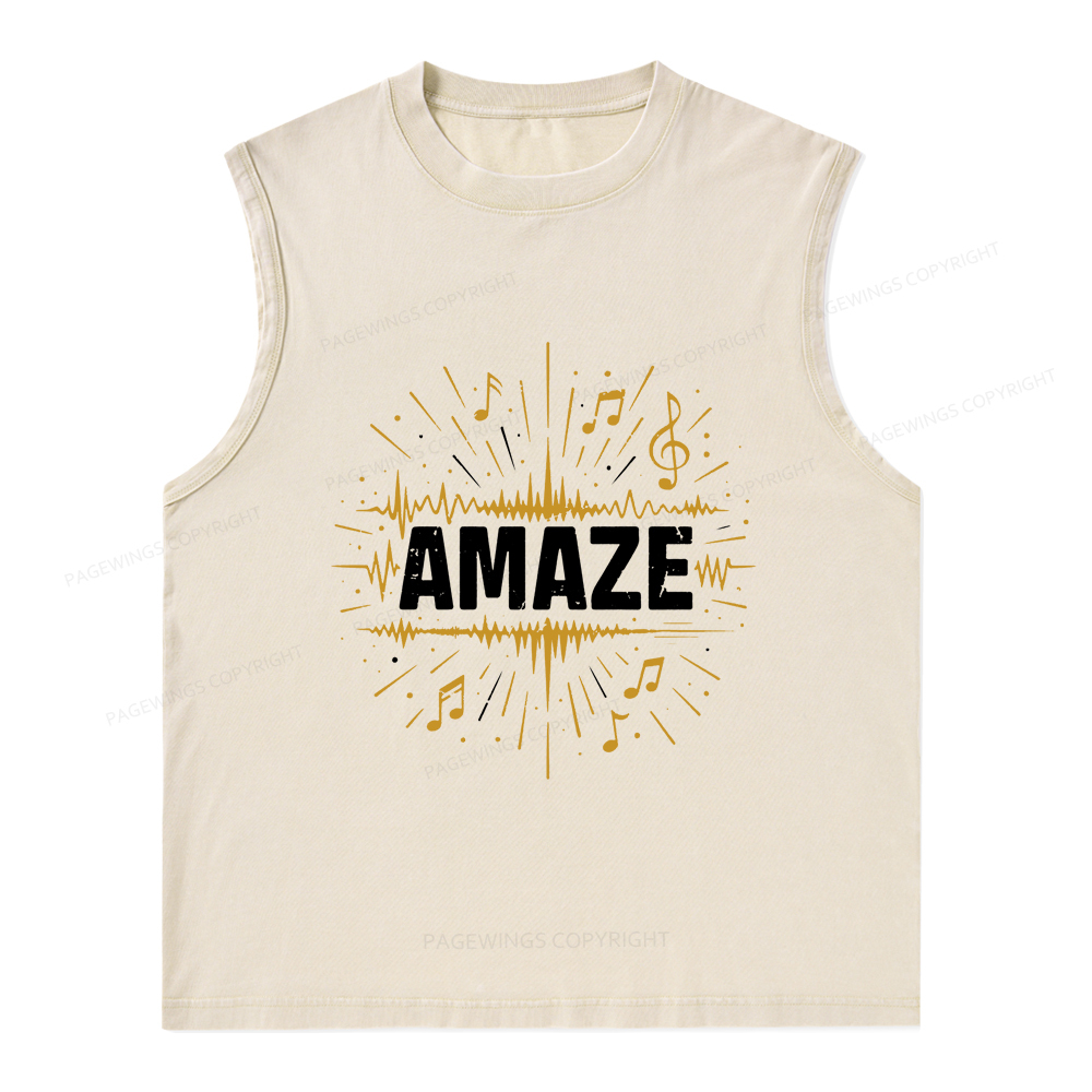 Pagewings Amaze Unisex Washed Tank Top