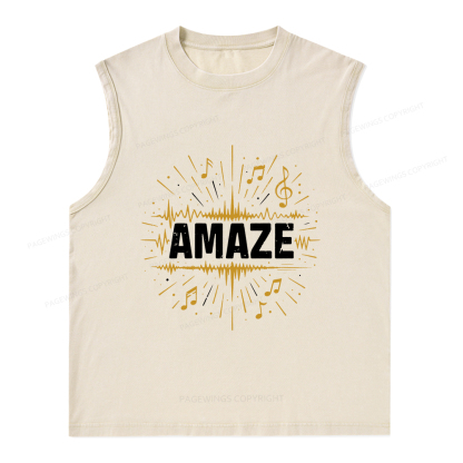 Pagewings Amaze Unisex Washed Tank Top