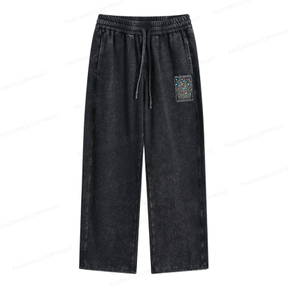 Pagewings Trans Rights Are Human Rights Unisex Washed Sweatpants