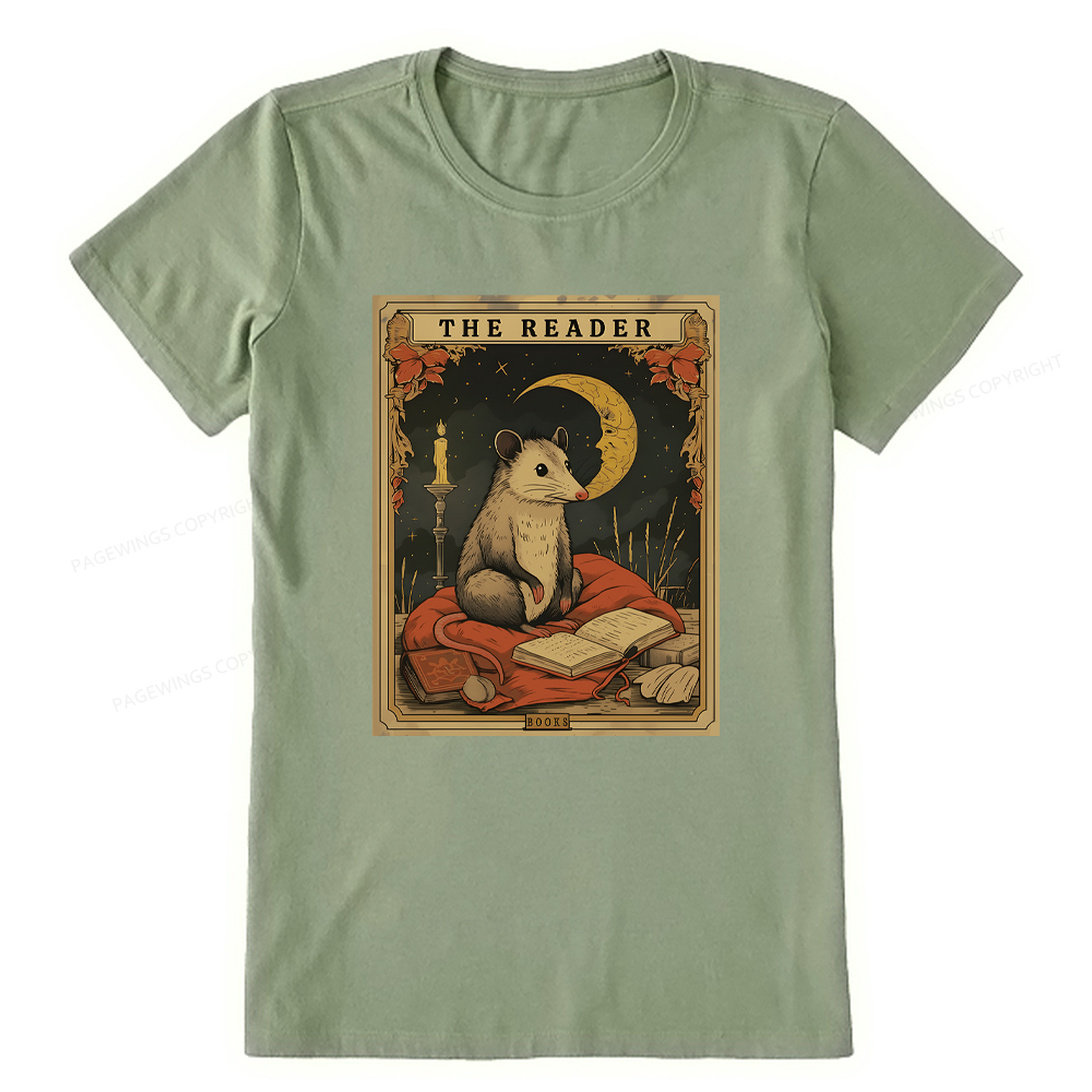 Pagewings The Reader Opossum Tarot Card Unisex Classic T-shirt