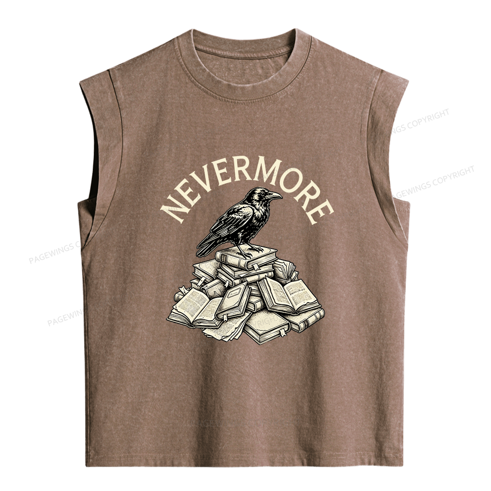 Pagewings Nevermore Women's Washed Tank Top
