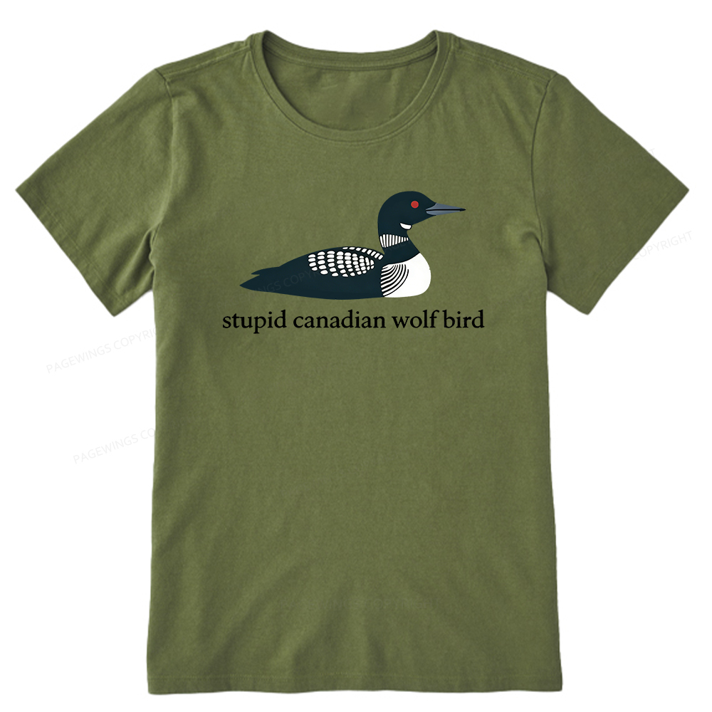 Pagewings Stupid Canadian Wolf Bird Unisex Classic T-shirt