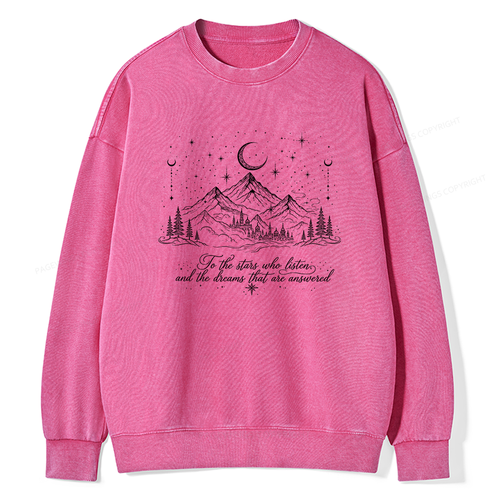 Pagewings Fantasy Bookish Unisex Washed Sweatshirt