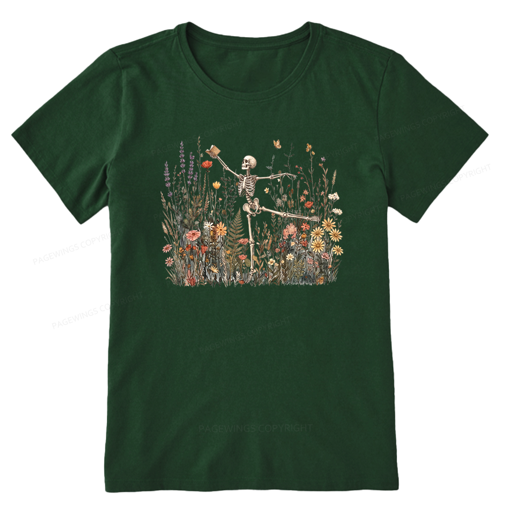 Pagewings Skeleton Reading Unisex Classic T-shirt