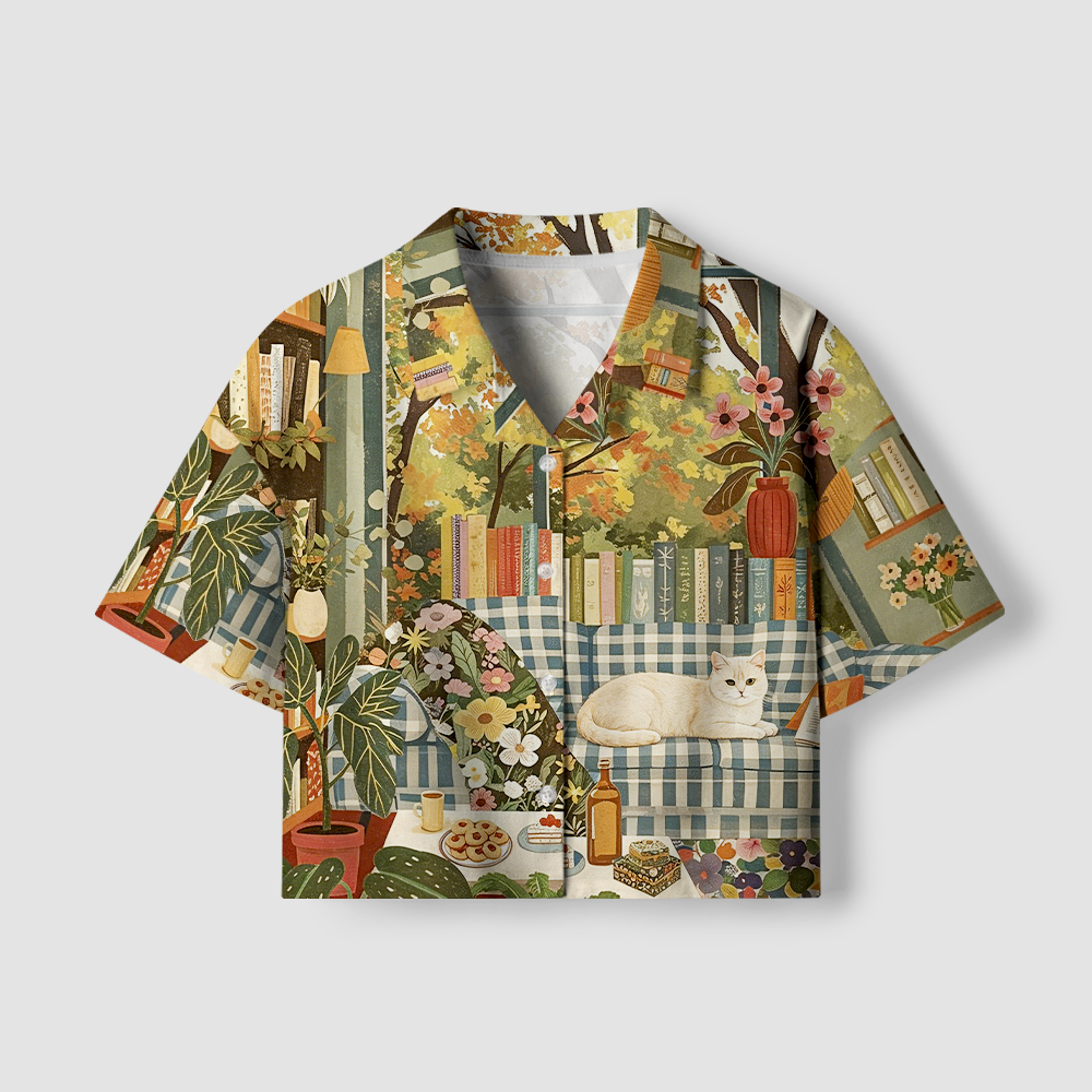 Pagewings Book Lover Women's Camp Shirt