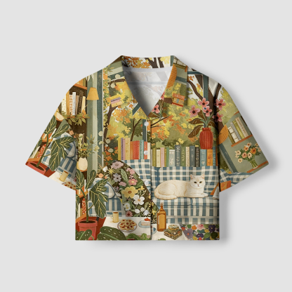 Pagewings Book Lover Women's Camp Shirt