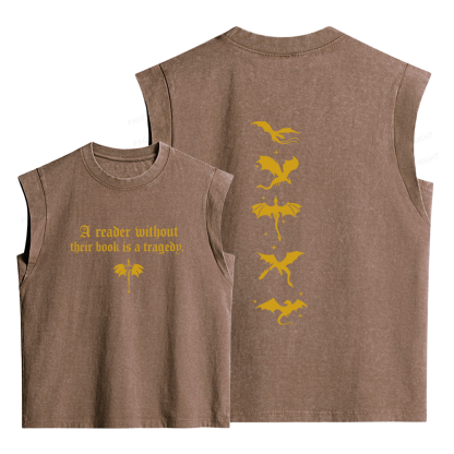 Pagewings Reader Without Their Book Women's Washed Tank Top