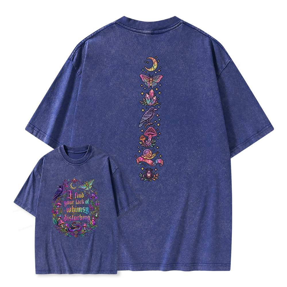 Pagewings I Find Your Lack Of Whimsy Unisex Washed T-shirt