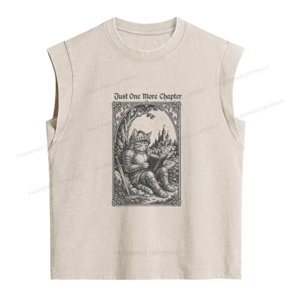 Pagewings Just One More Chapter Women's Washed Tank Top