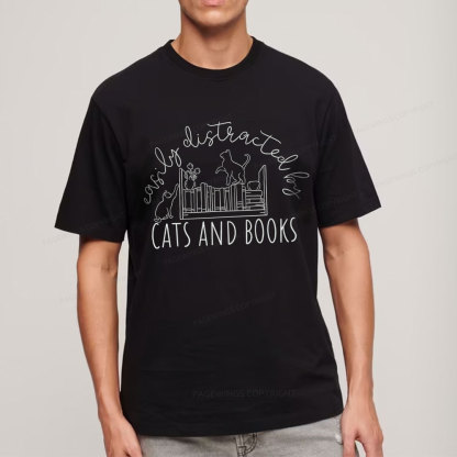 Pagewing Cute Cats And Books Unisex Classic T-shirt