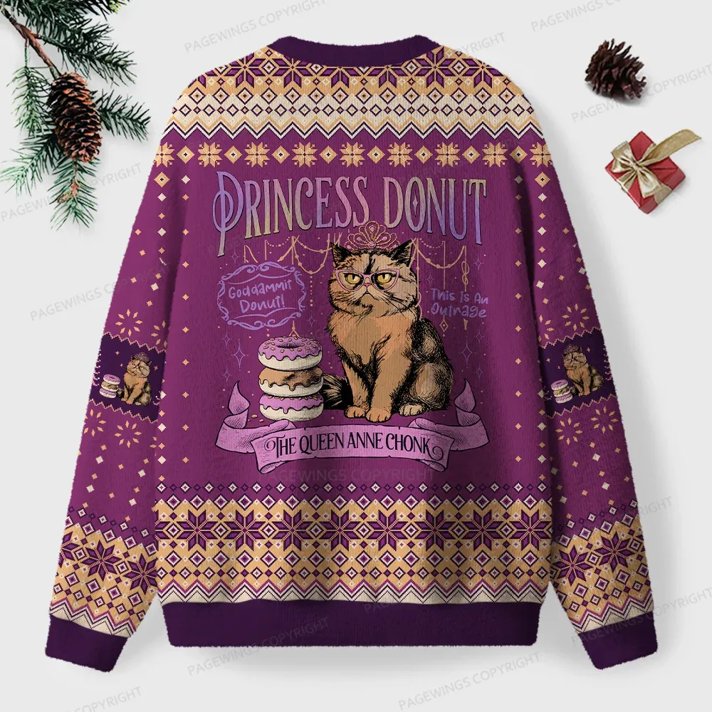 Pagewings The Queen Anne Chonk Unisex Ugly Knit Sweatshirt