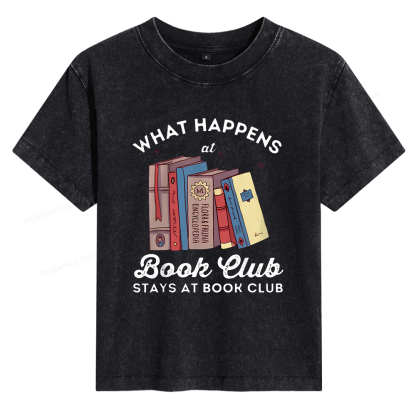 Pagewings Stays At Book Club Book Women's Washed T-shirt