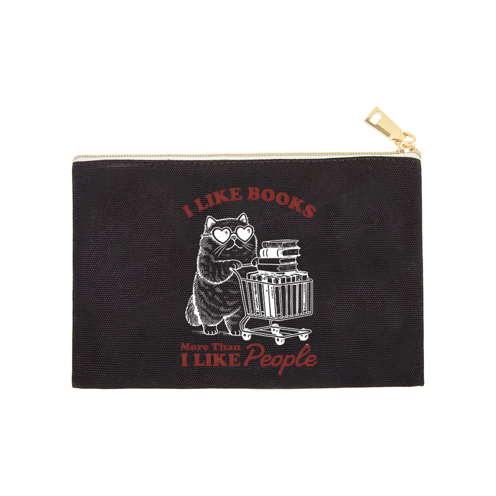 Pagewings I Like Books More Than I Like People Pouch