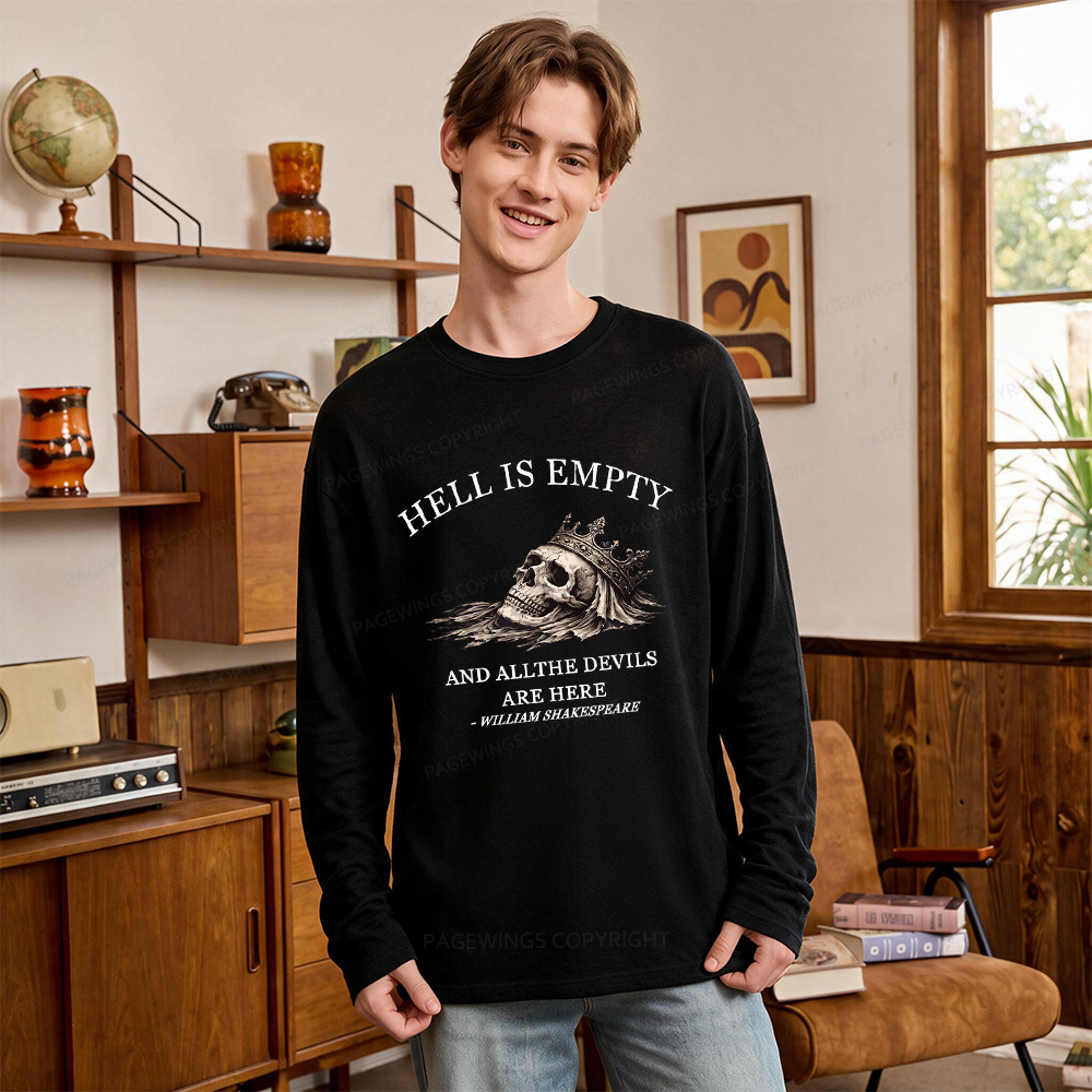 Pagewing Hell Is Empty Unisex Lightweight Long Sleeve T-Shirt