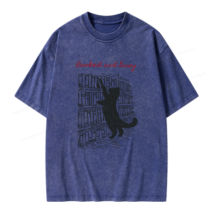 Pagewings Booked and Busy Unisex Washed T-shirt