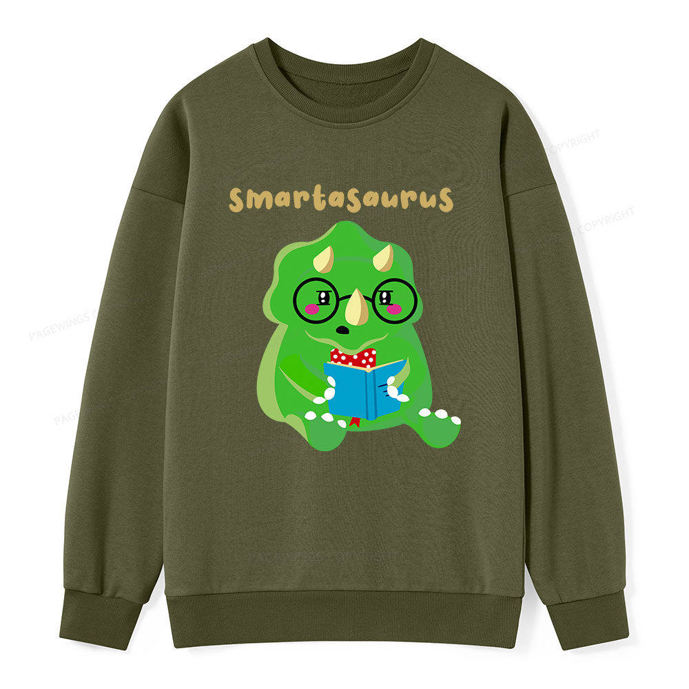Pagewing Smart Dinosaur Is Reading Seriously Unisex Classic Sweatshirt