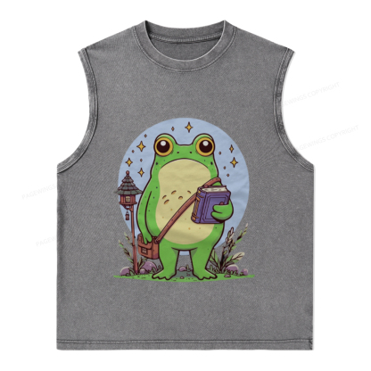 Pagewings A Book A Day Keep The Mental Breakdown Away Unisex Washed Tank Top