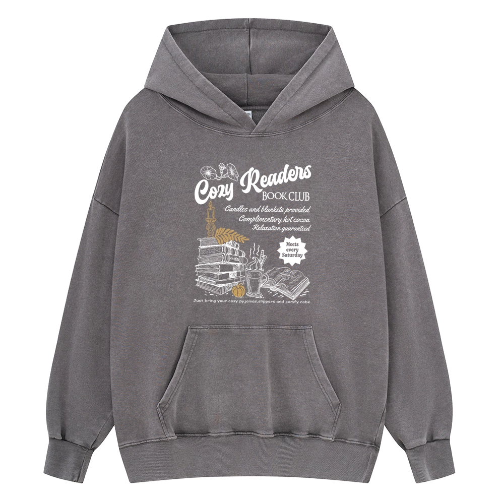 Pagewings Cozy reader Unisex Washed Hoodie