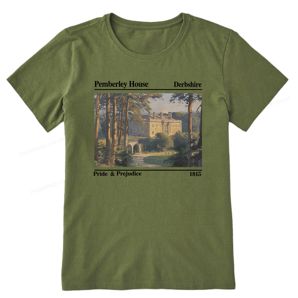 Pagewings Pride and Prejudice Pemberley House Unisex Classic T-shirt